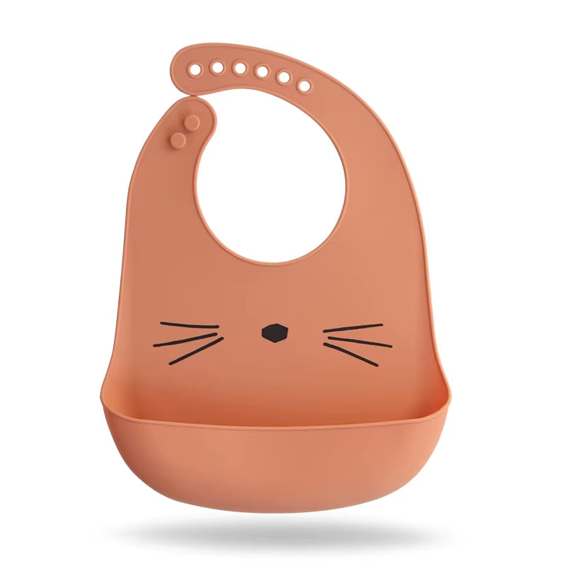 Silicone Bib - Pink Kitty