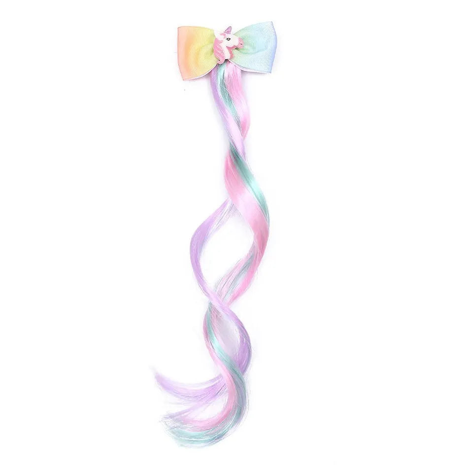 Unicorn Rainbow Hair Extension Clip