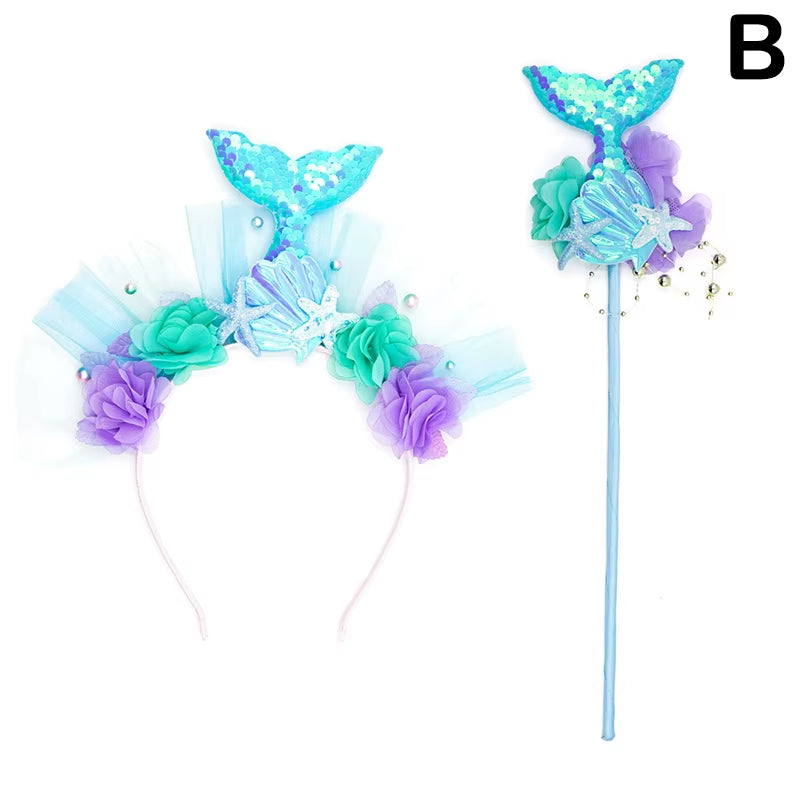 Mermaid Crown and Wand Sets