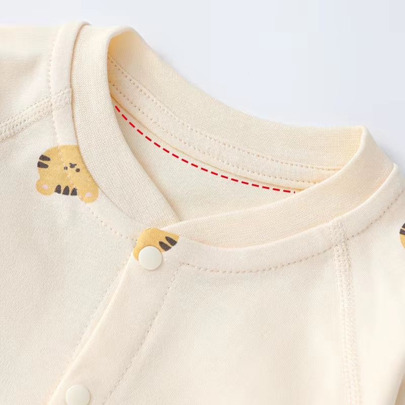 Cotton Jumpsuit with Allover Bear Print