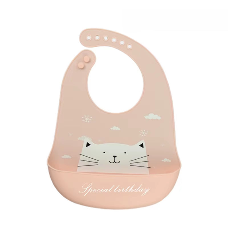 Silicone Bib - Pink Kitty