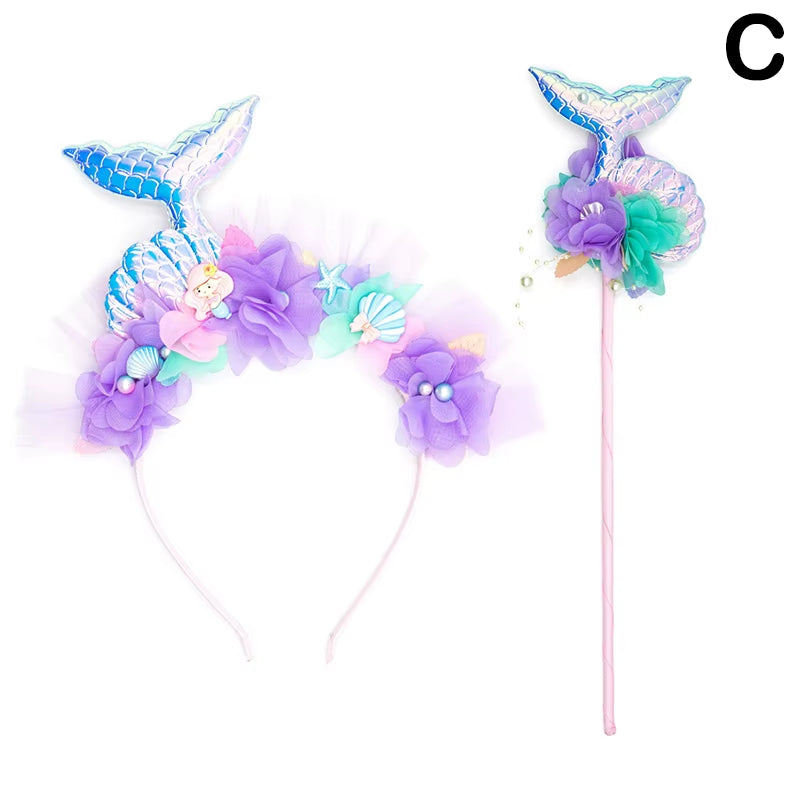 Mermaid Crown and Wand Sets