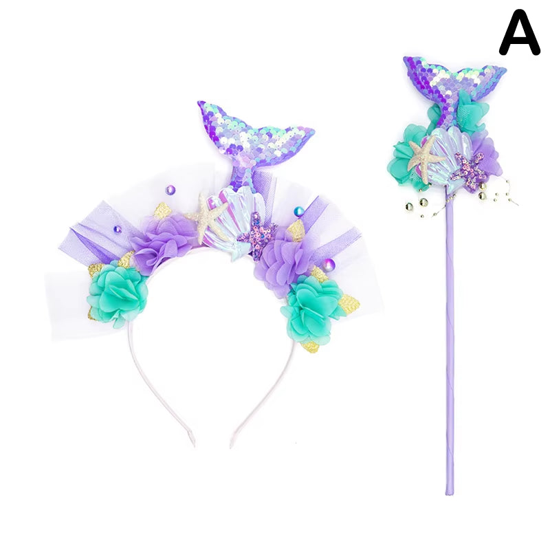 Mermaid Crown and Wand Sets