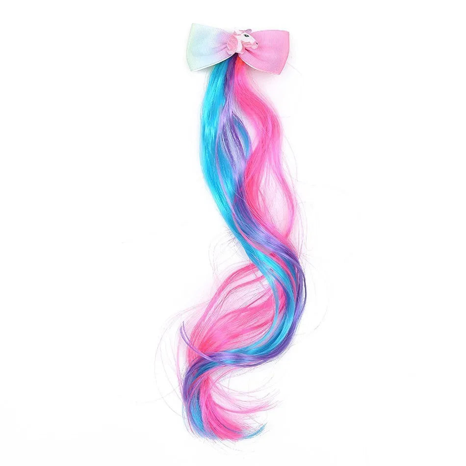 Unicorn Rainbow Hair Extension Clip