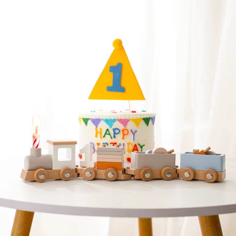 Wooden Pull-Along Activity Train