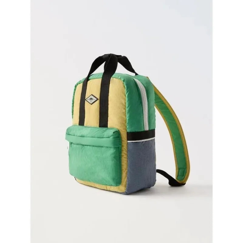 Green Colourblock Backpack