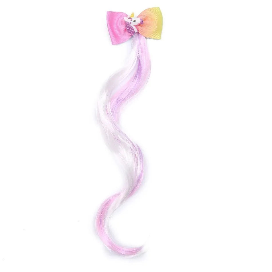 Unicorn Rainbow Hair Extension Clip