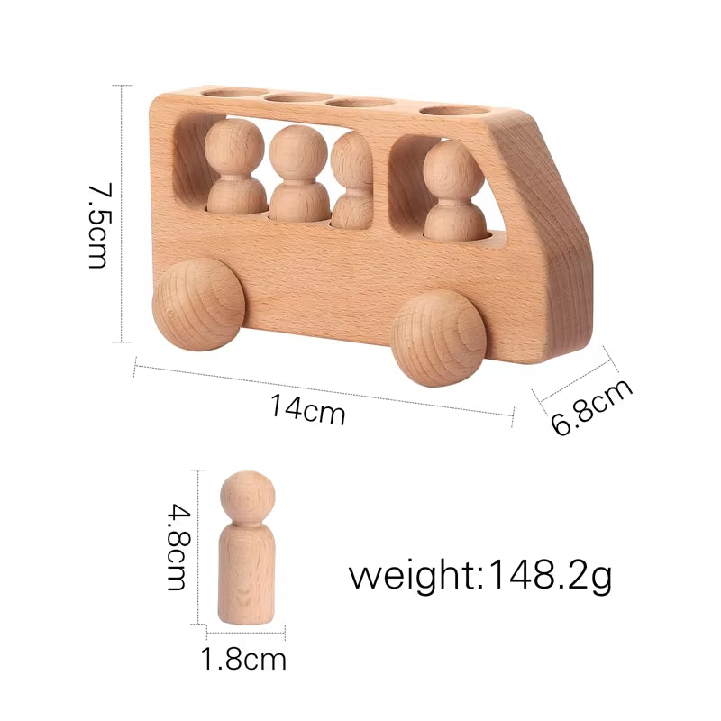 Wooden Pull-Along Activity Train