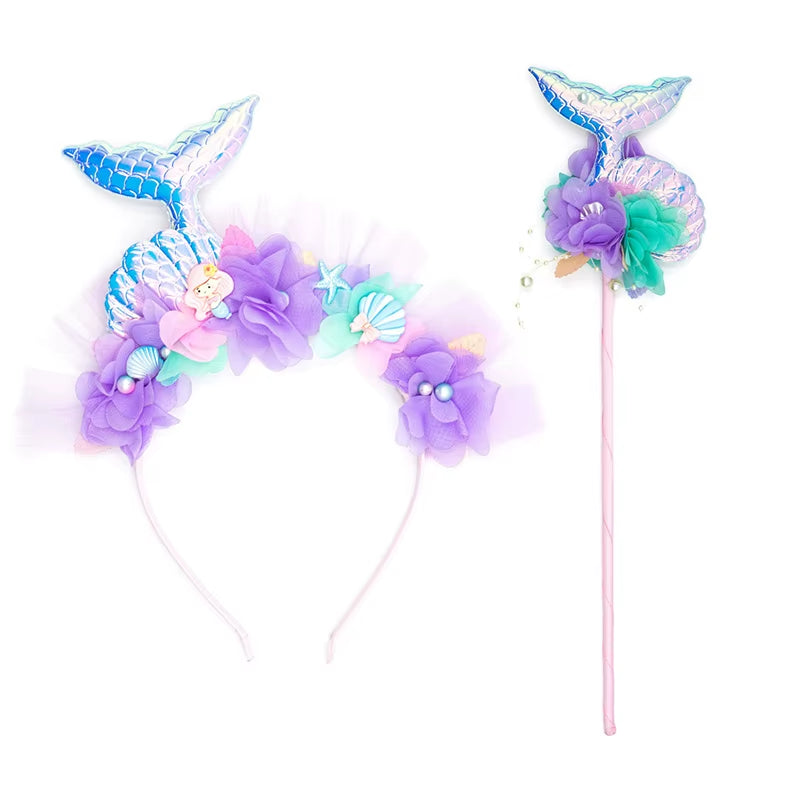 Mermaid Crown and Wand Sets