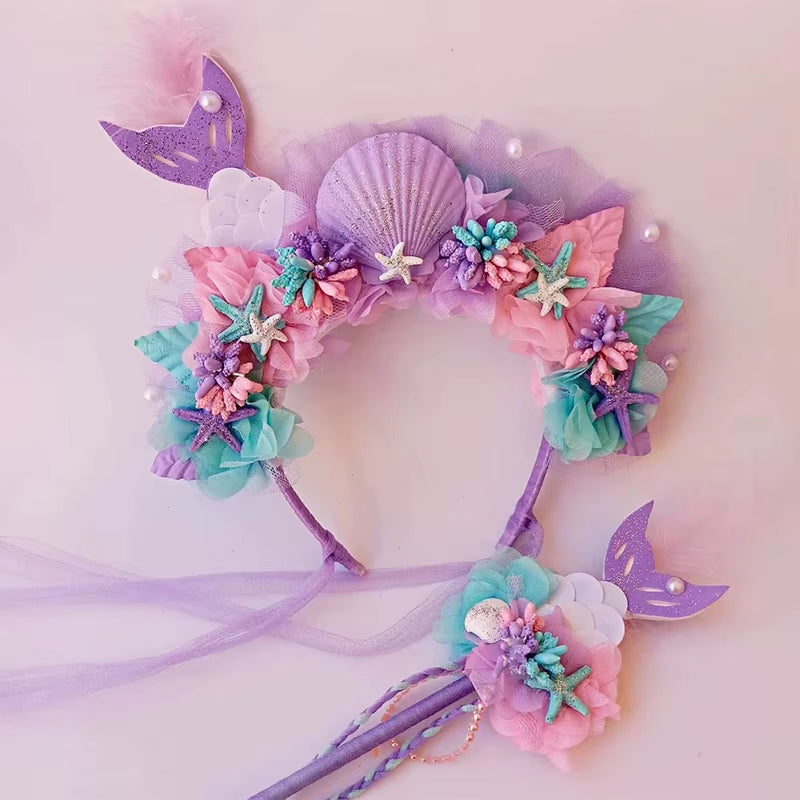 Mermaid Crown and Wand Sets