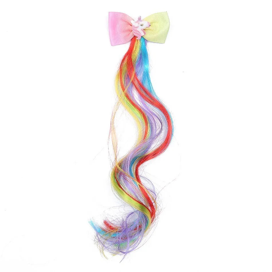 Unicorn Rainbow Hair Extension Clip