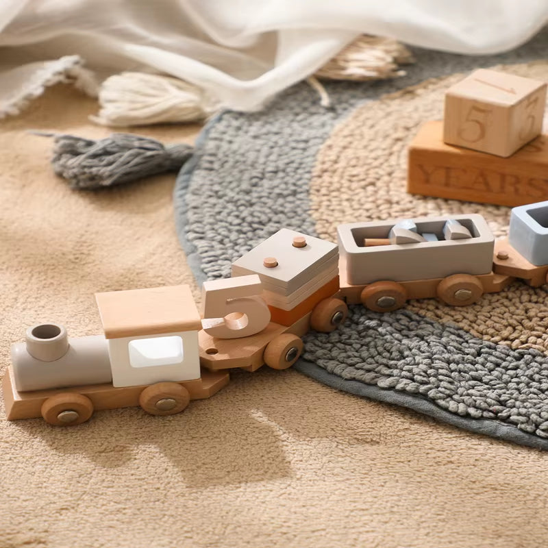 Wooden Pull-Along Activity Train
