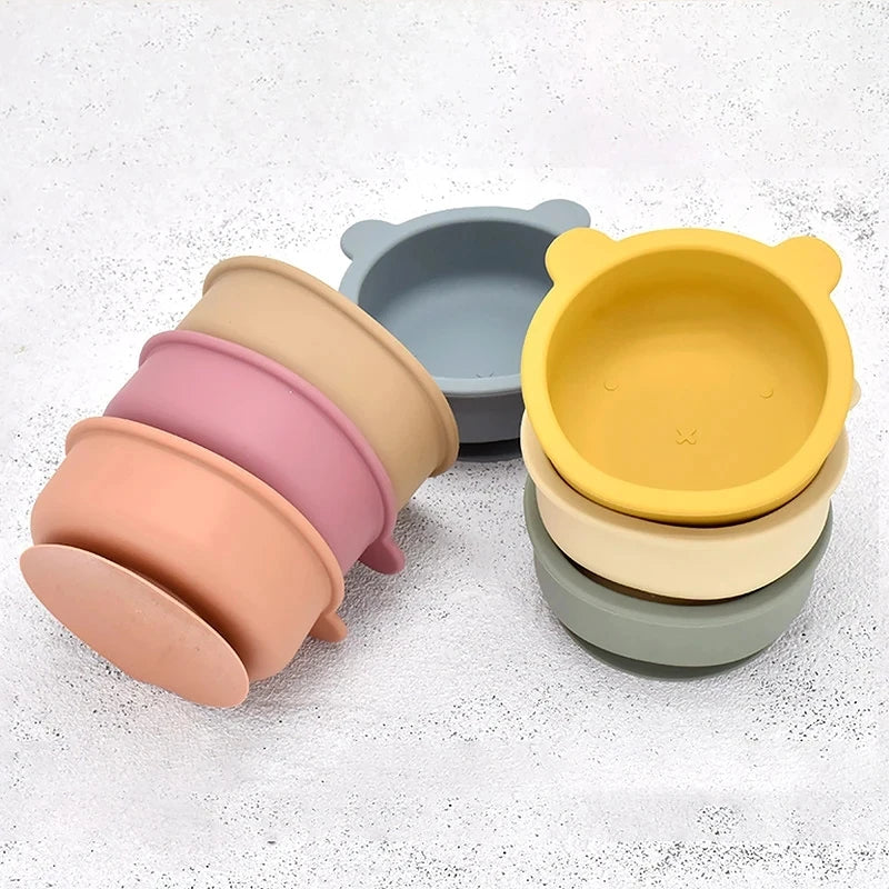 2 or 3Pcs - Suction Plate and First Utensils Set