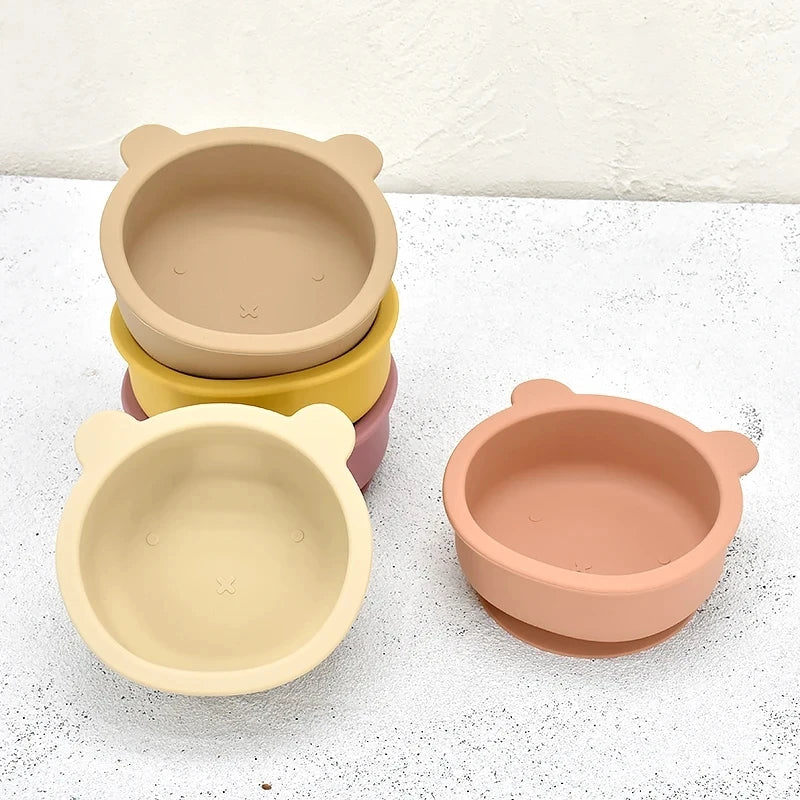 2 or 3Pcs - Suction Plate and First Utensils Set