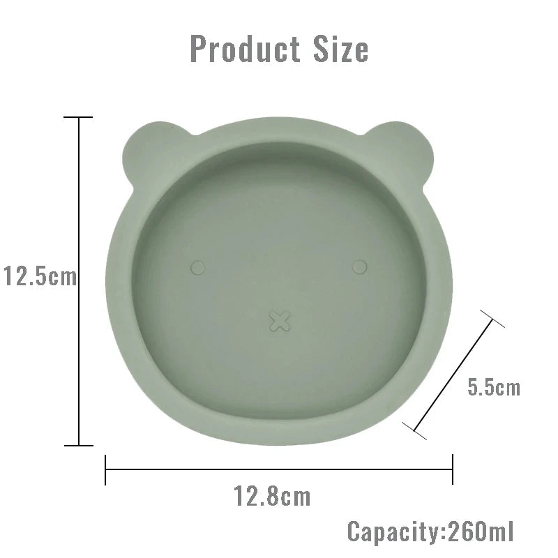 2 or 3Pcs - Suction Plate and First Utensils Set