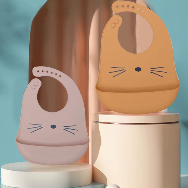 Silicone Bib - Ochre Cat