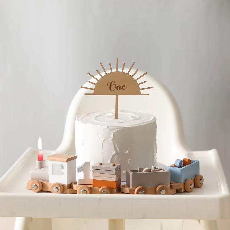 Wooden Pull-Along Activity Train