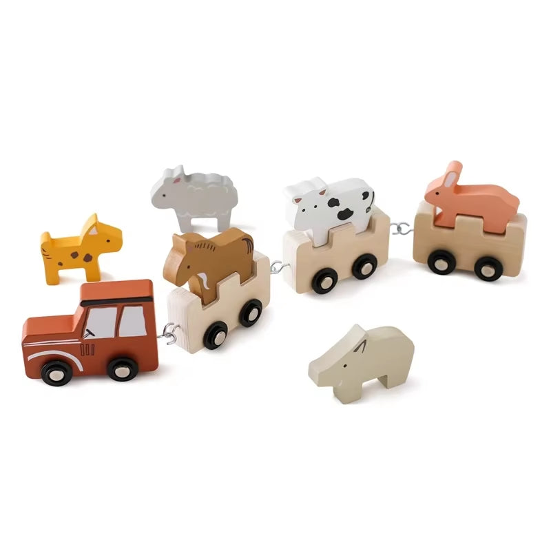 Wooden Pull-Along Activity Train