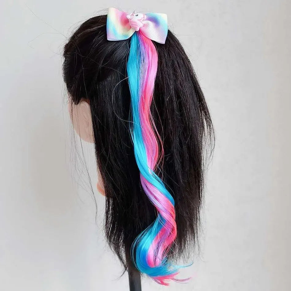 Unicorn Rainbow Hair Extension Clip