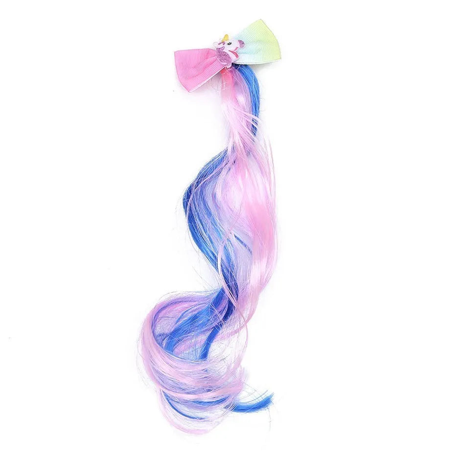 Unicorn Rainbow Hair Extension Clip