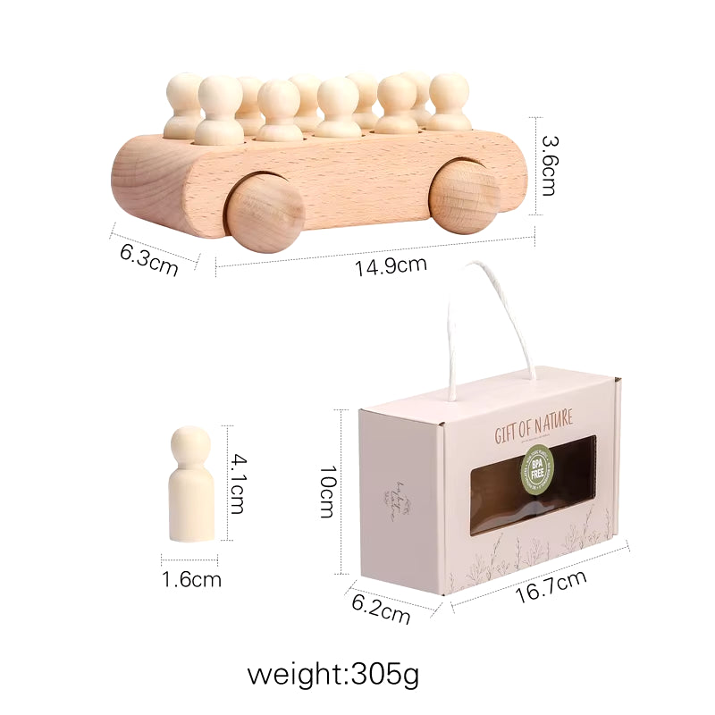 Wooden Pull-Along Activity Train