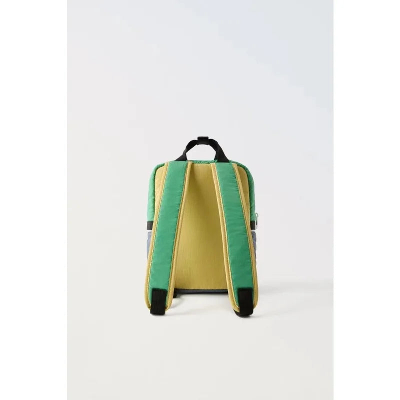 Green Colourblock Backpack