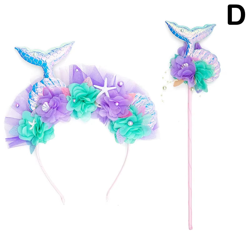 Mermaid Crown and Wand Sets