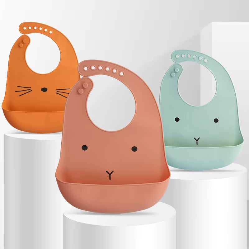 Silicone Bib - Ochre Cat