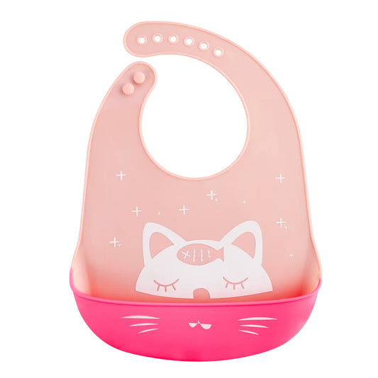 Silicone Bib - Pink Kitty