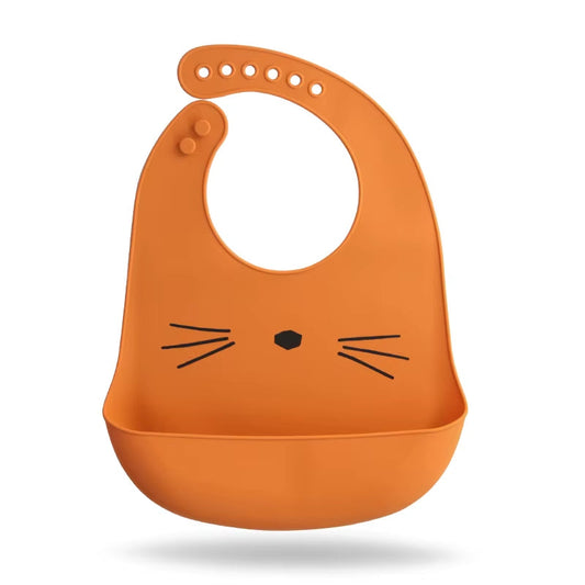 Silicone Bib - Ochre Cat