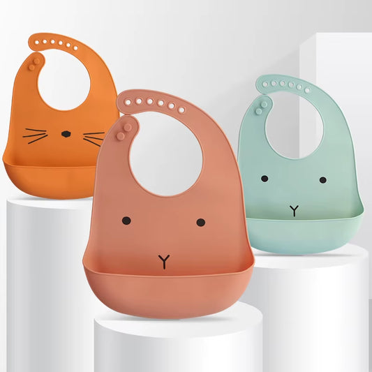 Silicone Bib - Ochre Cat